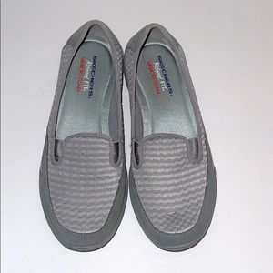 Skechers Relaxed Fit Gray Slip-ons W/Memory Foam